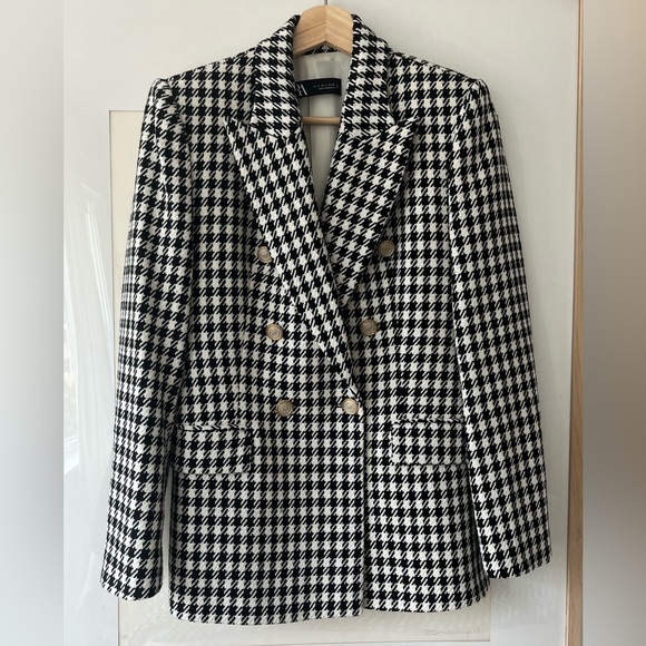 Zara Houndstooth Blazer - Picture 1 of 4
